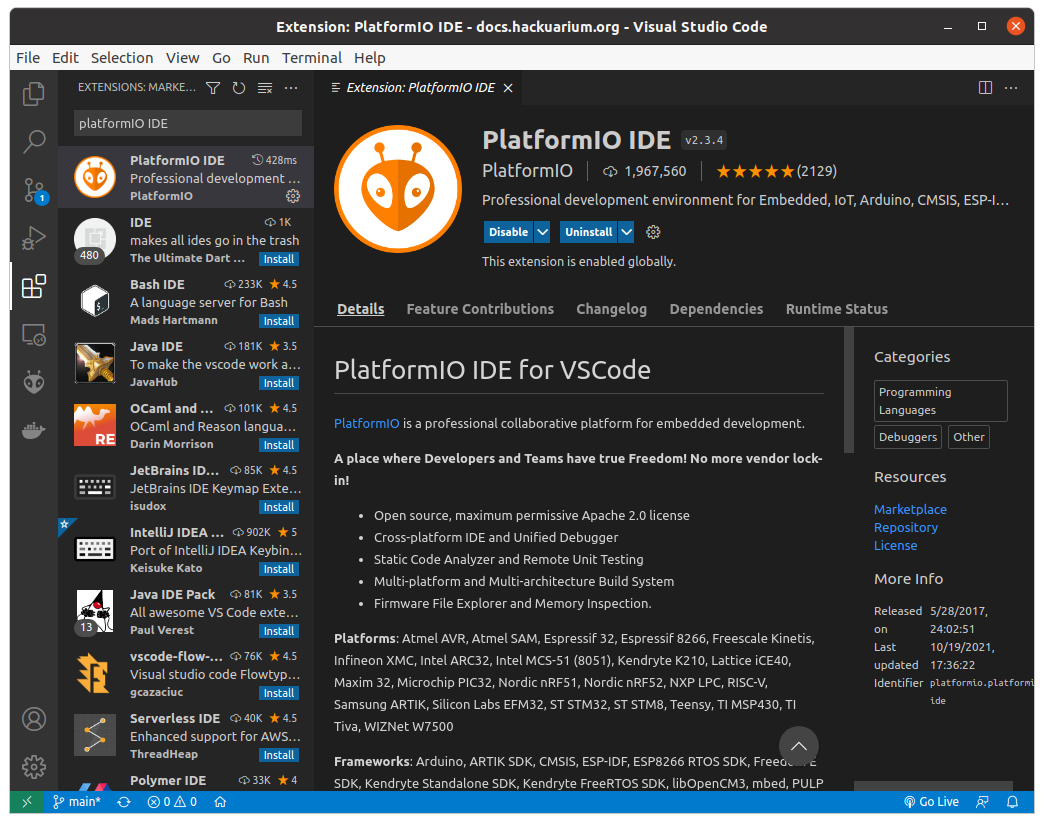 PlatformIO IDE